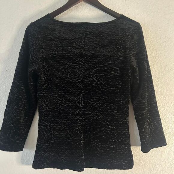 Revolve Hanky Panky Women's Black Blouse Medium Velvet Whimsigoth 90s - Picture 4 of 7